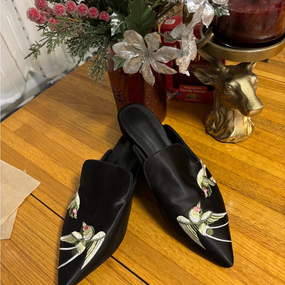 Embroidered Mules